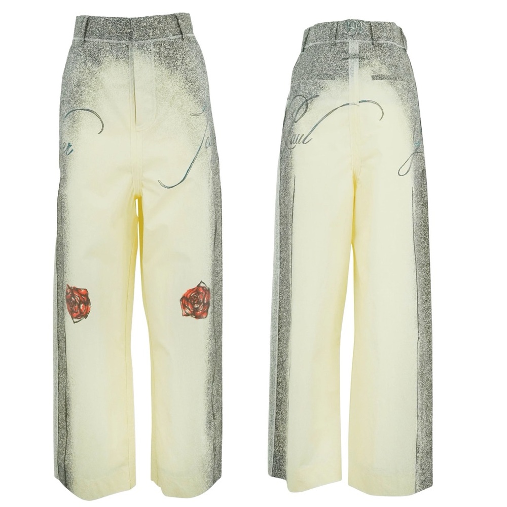 Jean Paul Gaultier Gray and Cream Pantsuit